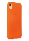 BFS  iPhone XR Kılıf First Silikon - Parlak Turuncu