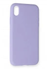 BFS  iPhone XR Kılıf Nano içi Kadife Silikon - Lila