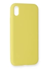 BFS  iPhone XR Kılıf Nano içi Kadife Silikon - Sarı