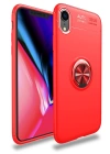 BFS  iPhone XR Kılıf Range Yüzüklü Silikon - Kırmızı