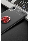 BFS  iPhone XR Kılıf Range Yüzüklü Silikon - Siyah-Kırmızı