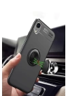 BFS  iPhone XR Kılıf Range Yüzüklü Silikon - Siyah-Mavi