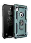 BFS  iPhone XR Kılıf Sofya Yüzüklü Silikon Kapak - Yeşil