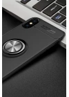 BFS  iPhone XS Kılıf Range Yüzüklü Silikon - Siyah
