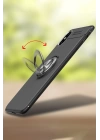 BFS  iPhone XS Kılıf Range Yüzüklü Silikon - Siyah