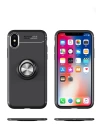 BFS  iPhone XS Kılıf Range Yüzüklü Silikon - Siyah-Gold