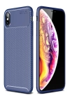 BFS  iPhone XS Max Kılıf Auto Focus Karbon Kapak - Lacivert