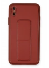 BFS  iPhone XS Max Kılıf Coco Deri Standlı Kapak - Fuşya