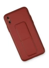 BFS  iPhone XS Max Kılıf Coco Deri Standlı Kapak - Fuşya