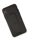 BFS  iPhone XS Max Kılıf Coco Deri Standlı Kapak - Siyah