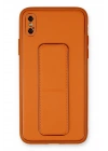 BFS  iPhone XS Max Kılıf Coco Deri Standlı Kapak - Turuncu