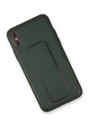 BFS  iPhone XS Max Kılıf Coco Deri Standlı Kapak - Yeşil