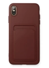 BFS iPhone XS Max Kılıf Kelvin Kartvizitli Silikon - Bordo