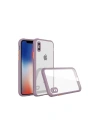 BFS  iPhone XS Max Kılıf Miami Şeffaf Silikon - Açık Mor