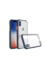 BFS  iPhone XS Max Kılıf Miami Şeffaf Silikon - Lacivert