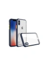 BFS  iPhone XS Max Kılıf Miami Şeffaf Silikon - Lacivert