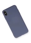 BFS  iPhone XS Max Kılıf Nano içi Kadife Silikon - Gri