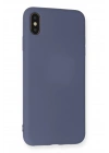 BFS iPhone XS Max Kılıf Nano içi Kadife Silikon - Gri