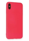 BFS  iPhone XS Max Kılıf Nano içi Kadife Silikon - Koyu Pembe