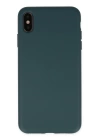 BFS  iPhone XS Max Kılıf Nano içi Kadife Silikon - Koyu Yeşil