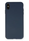 BFS  iPhone XS Max Kılıf Nano içi Kadife Silikon - Lacivert