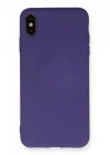 BFS  iPhone XS Max Kılıf Nano içi Kadife Silikon - Mor