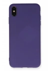 BFS iPhone XS Max Kılıf Nano içi Kadife Silikon - Mor