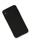 BFS iPhone XS Max Kılıf Nano içi Kadife Silikon - Siyah