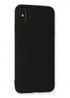 BFS  iPhone XS Max Kılıf Nano içi Kadife Silikon - Siyah
