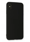 BFS  iPhone XS Max Kılıf Nano içi Kadife Silikon - Siyah