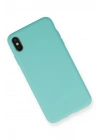 BFS  iPhone XS Max Kılıf Nano içi Kadife Silikon - Turkuaz