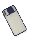 BFS  iPhone XS Max Kılıf Palm Buzlu Kamera Sürgülü Silikon - Lacivert