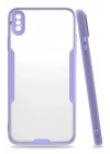 BFS  iPhone XS Max Kılıf Platin Silikon - Lila