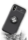 BFS  iPhone XS Max Kılıf Range Yüzüklü Silikon - Mavi
