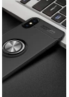 BFS  iPhone XS Max Kılıf Range Yüzüklü Silikon - Siyah