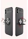 BFS  iPhone XS Max Kılıf Range Yüzüklü Silikon - Siyah