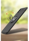 BFS  iPhone XS Max Kılıf Range Yüzüklü Silikon - Siyah-Gold