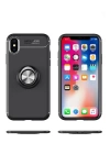 BFS  iPhone XS Max Kılıf Range Yüzüklü Silikon - Siyah-Mavi