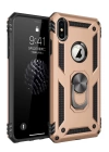 BFS  iPhone XS Max Kılıf Sofya Yüzüklü Silikon Kapak - Gold