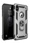 BFS  iPhone XS Max Kılıf Sofya Yüzüklü Silikon Kapak - Gümüş