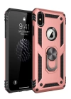 BFS  iPhone XS Max Kılıf Sofya Yüzüklü Silikon Kapak - Rose