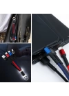 BFS  Işıklı Anahtarlık Model 3 in 1 USB Çıkışlı MİKRO,TYPE-C ve İphone Uyumlu Şarj Kablosu