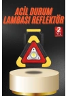 BFS Işıklı İkaz Lambası Reflektör Şarjlı Işıklı Üçgen LED Acil Durum Feneri