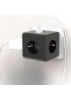 BFS  Isıya Dayanıklı Termal Akım Korumalı ve Çocuk Korumalı 3 Priz Girişli 3 USB Girişli Küp Priz
