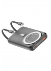 BFS J39 10.000 mAh 20W PD Dahili Kablolu Magsafe Powerbank - Siyah