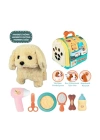BFS   JND-3615 Taşıma Çantalı Hareketli Pilli Köpek Set (Pet Shop) -Vardem Oyuncak