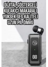 BFS Kablolu Bluetooth Kulaklık Kulak İçi Stereo Mikrofonlu Dijital Göstergeli