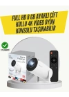 BFS Kablosuz 4K Projeksiyon – Wi‑Fi 6 & Bluetooth 5.0 ile Oyun ve Uygulama Merkezli