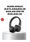 BFS Kablosuz Kulak Üstü Bluetooth Kulaklık Güçlü Bas ve Katlanabilir Tasarım