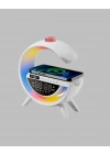 BFS Kablosuz Şarjlı Dijital Saat RGB Işıklı Bluetooth Hoparlör Çok Fonksiyonlu